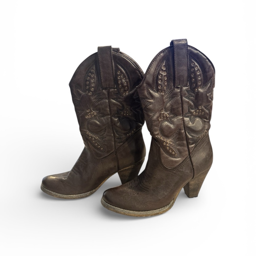 Brown Western Leather Boots